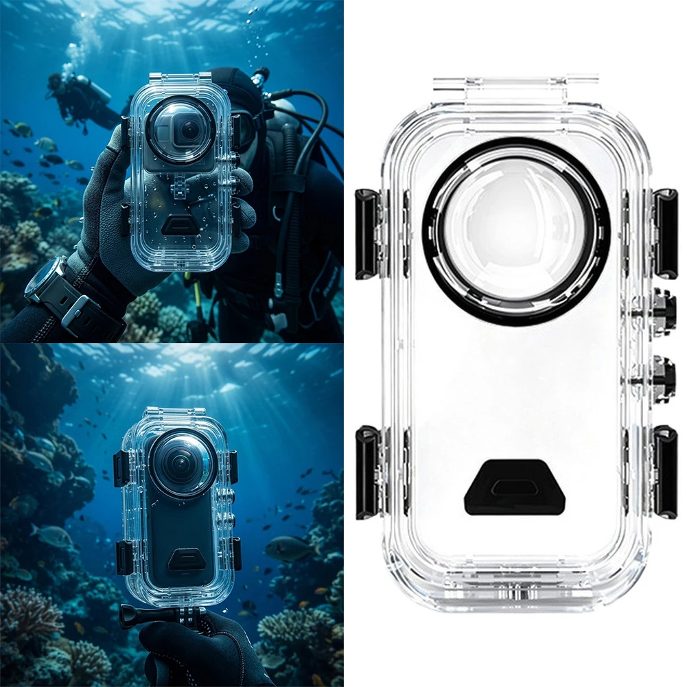 Aquatic Diving - Insta360 X6カメラ用60M防水ダイブハウジングケース、マグネティッククイックリリース付き水中写真撮影アクセサリー
