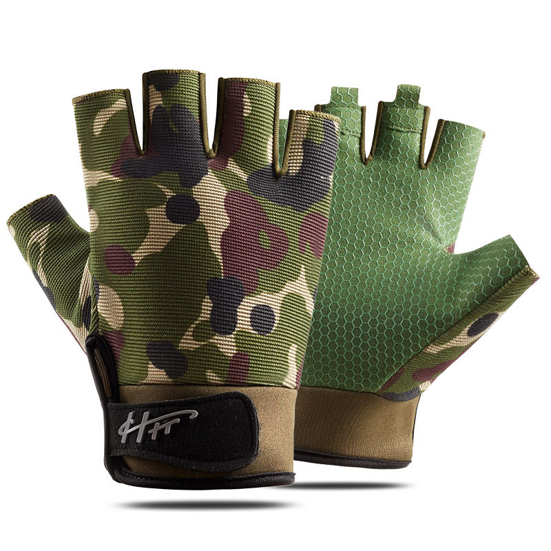 Spearfishing Glove - ハーフフィンガー滑り止めフィッシンググローブ,1ペア,通気性,高弾性,サイクリング,アウトドア,防水フィッシンググローブ
