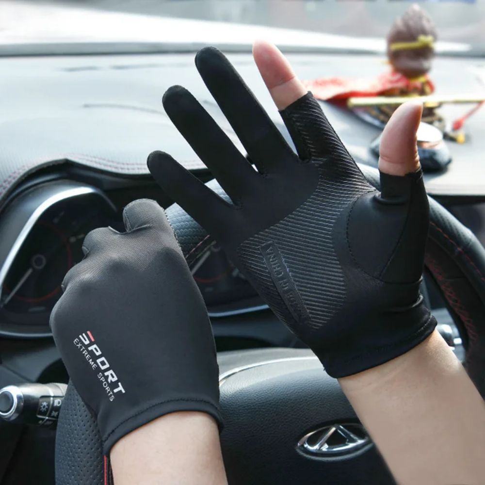 アイスシルクハーフフィンガーサイクリンググローブ 男女兼用  - Spearfishing Glove のレビューと価格