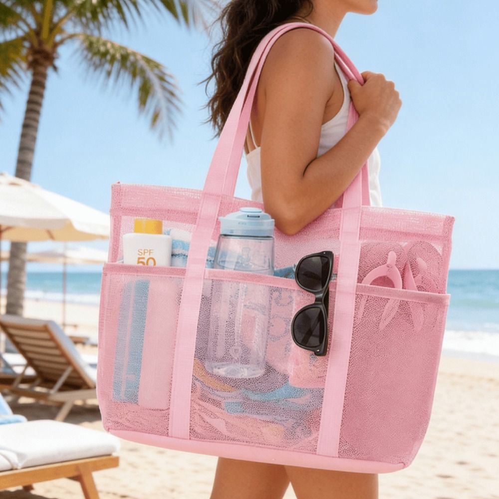 ファッション速乾メッシュビーチトートバッグ透明再利用可能なス - Dry Bag Roll Top のレビューと価格